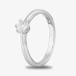 Starbright Silver 4mm Six Claw Round Cubic Zirconia Ring R3227(4M) 3A