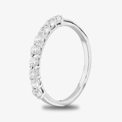 Starbright Silver Cubic Zirconia Claw Set Half Eternity Ring R6545 1/3 3A