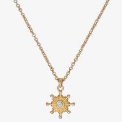 Ted Baker Celstia Crystal Star Gold Tone Pendant Necklace TBJ3482-02-02
