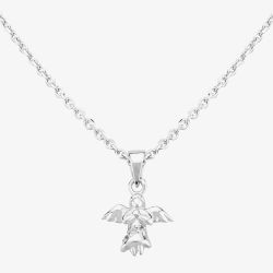 Fleur Kids Sterling Silver Angel Pendant Necklace AZP042304