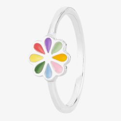 Fleur Kids Sterling Silver Multicolour Flower Ring AZR146804
