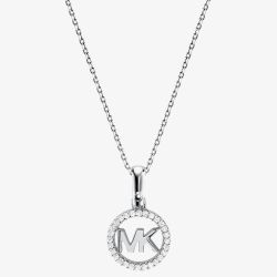 Michael Kors Custom Sterling Silver Logo Starter Necklace MKC1108AN040