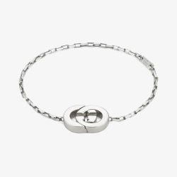 Gucci Interlocking Silver Charm Bracelet YBA853966001