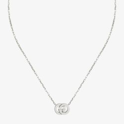 Gucci Interlocking Silver 45cm Necklace YBB85396400100U