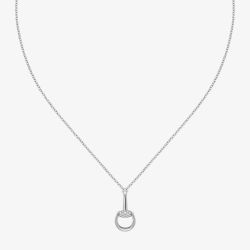 Gucci Horsebit 18ct White Gold Diamond Necklace YBB83232100100U