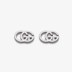 Gucci GG Running 18ct White Gold Logo Earrings YBD09407400100U