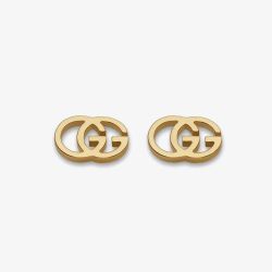 Gucci GG Running 18ct Gold Logo Earrings YBD09407400200U