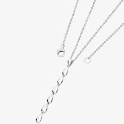Lucy Quartermaine Silver Tear Drop Long Pendant Necklace TDP3