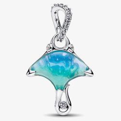 PANDORA Silver & Cubic Zirconia Manta Ray Dangle Charm 794685C01