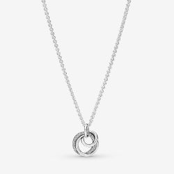PANDORA Silver Family Always Entwined Pendant Necklace 391455C01-60