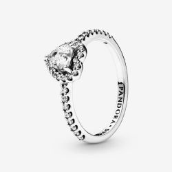 PANDORA Silver Elevated Heart Ring 198421C01
