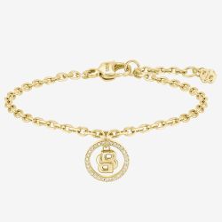BOSS Double B Divine Gold Tone Bracelet 1580807
