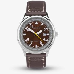Sekonda Classic Aviator Brown Leather Strap Watch 3882