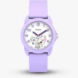 Timex Childrens Peanuts Purple Snoopy Dial Watch TW2Y51200