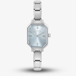 Nomination Paris Stainless Steel & Blue Octagonal Dial Watch 076037/015