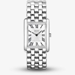 Accurist Rectangle Silver White Dial Watch 71006