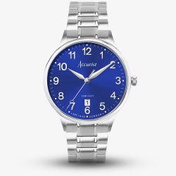 Accurist Mens Classic Blue Dial Bracelet Watch 73003