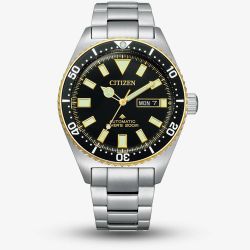 Citizen Mens Promaster Stainless Steel Black Dial Watch NY0125-83E