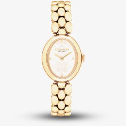 Coach Ladies Sammy Gold Tone Patterned Dial Watch 14504417