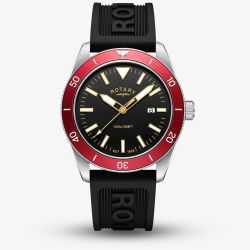 Rotary Mens Apex 100 Black Rubber Strap Watch RGS10007/98