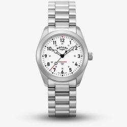 Rotary 1895 Commando Field Silver White Dial Watch GB05535/18