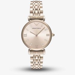 Emporio Armani Ladies Gold Blush Bracelet Watch AR11059