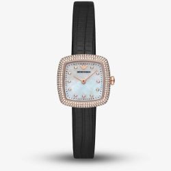 Emporio Armani Ladies Rose Gold Plated Mother Of Pearl Watch AR11495
