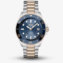 BOSS Mens Ace Carnation Gold IP Watch 1514012