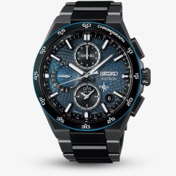 Seiko Mens Limited Edition Astron GPS Solar 'Spiral Galaxy' Chronograph Titanium Bracelet Watch SSH187J1