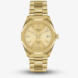 Tissot Ladies PRC 100 Gold Champagne Dial Date Watch T151.822.33.021.00