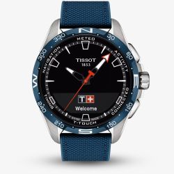 Tissot Mens T-Touch Connect Solar 47.5mm Blue Strap Smart Watch T121.420.47.051.06