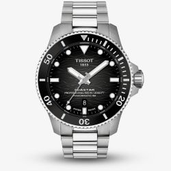 Tissot Mens Seastar 2000 44mm Black Dial Bracelet Watch T120.907.11.051.00