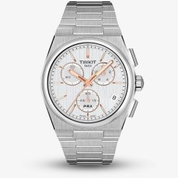 Tissot Mens PRX Silver Chronograph Dial Bracelet Watch T137.417.11.031.00