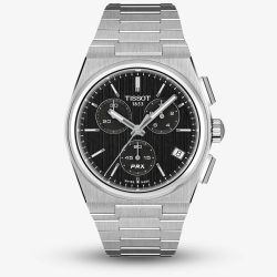 Tissot Mens PRX Black Chronograph Dial Bracelet Watch T137.417.11.051.00