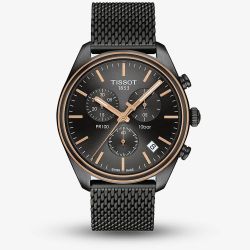 Tissot Mens PR 100 Chronograph Gun Metal & Rose PVD Watch T101.417.23.061.00