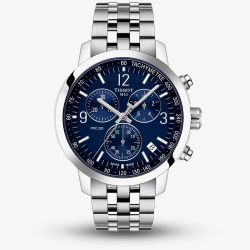 Tissot PRC 200 Stainless Steel Blue Dial Chronograph Watch T114.417.11.047.00