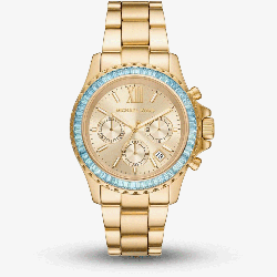Michael Kors Ladies Everest Chronograph Green Stone Watch MK7210
