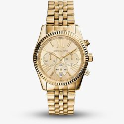 Michael Kors Ladies Lexington Gold Plated Watch MK7378
