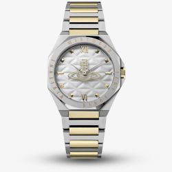 Vivienne Westwood Mens Aldgate Two Tone Silver Dial Watch VV344SWSG