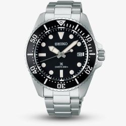 Seiko Mens Prospex Solar Divers Black Watch SNE597P1