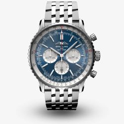 Breitling Mens Navitimer B01 Blue Chronograph 46 Watch AB0137211C1A1