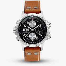 Hamilton Khaki Aviation X-Wind Brown Leather Chronograph Watch H77616533