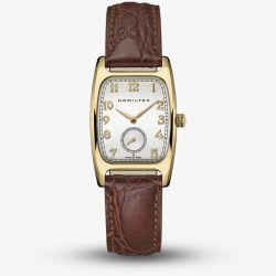 Hamilton American Classic Boulton Gold Plated Brown Watch H13431553