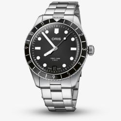 Oris Mens Diver Sixty Five 12 Hour Calibre Black Dial Watch 01 400 7772 4054-07 8 20 18