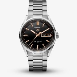 TAG Heuer Carrera Mens Day Date Black Dial Watch WDA2111.BA0043