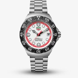 TAG Heuer Mens Formula 1 Solargraph White Dial Watch WBY1111.BA0042