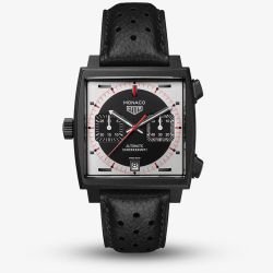 TAG Heuer Mens Limited Edition Monaco Chronograph Stopwatch Black Watch CAW218F.FC6356