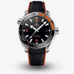 OMEGA Mens Seamaster Planet Ocean Orange Rubber Strap Watch 215.32.44.21.01.001