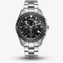 Rado Mens HyperChrome Quartz Chronograph Grey Ceramic and Steel Bracelet Watch R32259153