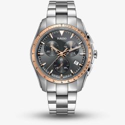 Rado Mens HyperChrome Quartz Chronograph Grey Ceramic and Steel Bracelet Watch R32259163